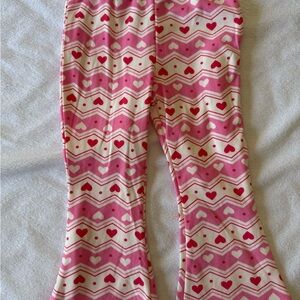 Pink Heart Pattern Kids Pajamas